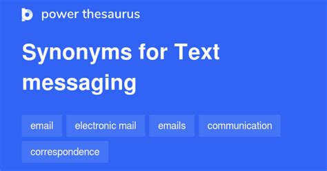 text messaging synonyms.